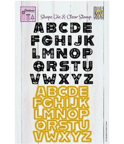 Pochoirs de découpe & tampons en silicone Alphabet - Nellie's Choice