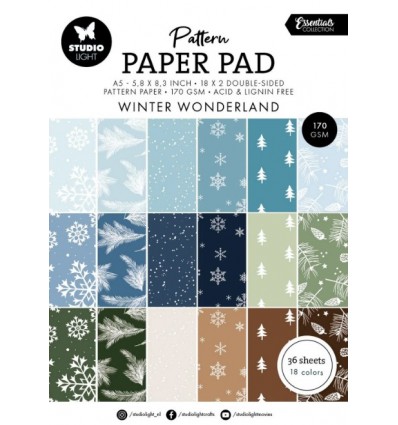 Scrapbooking Paper Pad Winter Wonderland A5 - Studio Light