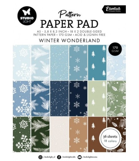 Scrapbooking Paper Pad Winter Wonderland A5 - Studio Light
