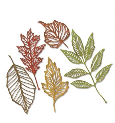 Stanzschablonen Skelettblätter - Sizzix