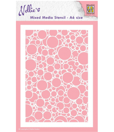Stencil A6 Size Bubbles  - Nellie's
