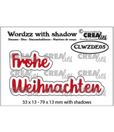 Stanzschablonen Frohe Weihnachten mit Schatten