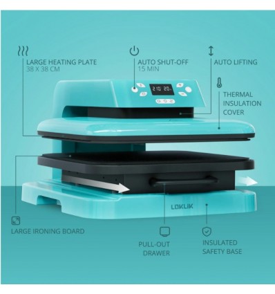 LOKLiK Auto Heat Press - Transferpresse 38 x 38 cm