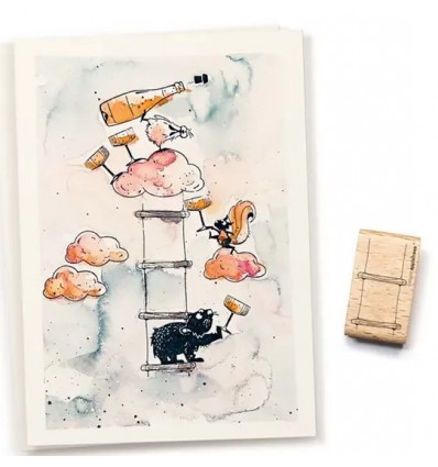 Stempel Stickleiter - cats on appletrees