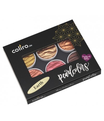 Wasserfarben Pearlcolors 6er Set "Earth" - Coliro