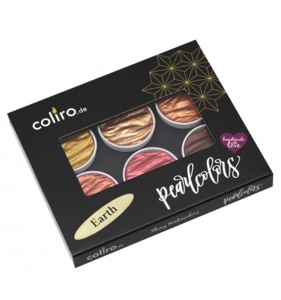 Wasserfarben Pearlcolors 6er Set "Earth" - Coliro