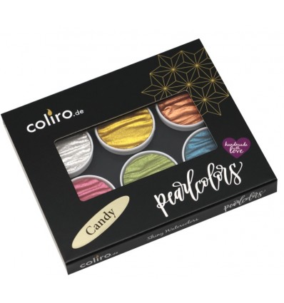 Wasserfarben Pearlcolors 6er Set "Candy" - Coliro
