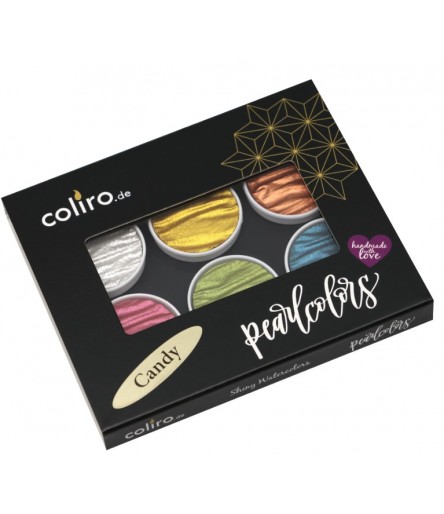 Wasserfarben Pearlcolors 6er Set "Candy" - Coliro