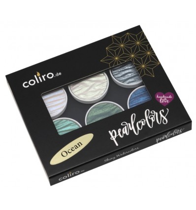 Wasserfarben Pearlcolors 6er Set "Ocean" - Coliro
