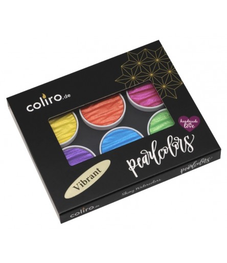 Wasserfarben Pearlcolors 6er Set "Vibrant" - Coliro