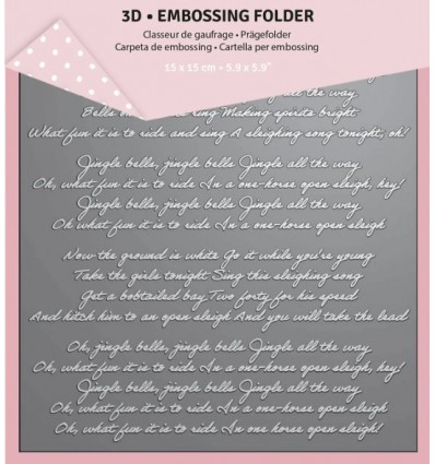 Prägeschablone Text Jingle Bells, 15x15cm - VC