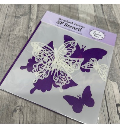 Stencil Schablone Schmetterlinge - Scrapbook Forever