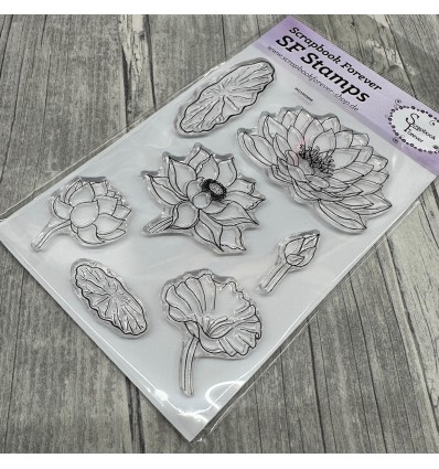 Silikonstempel Clear Stamps Lotusblume - Scrapbook Forever