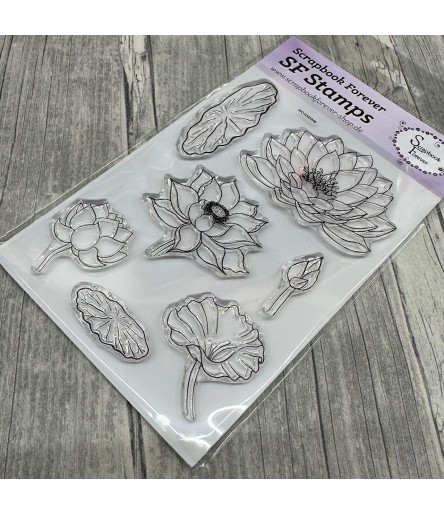 Silikonstempel Clear Stamps Lotusblume - Scrapbook Forever