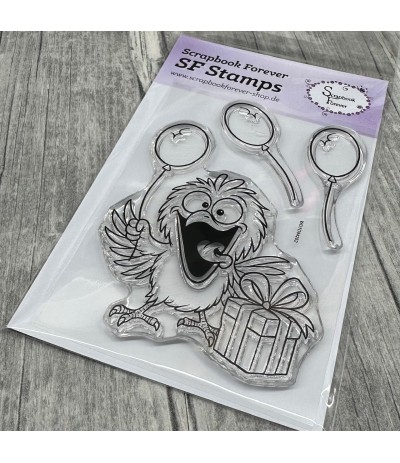 Silikonstempel Clear Stamps Anniversaire d'oiseau - Scrapbook Forever