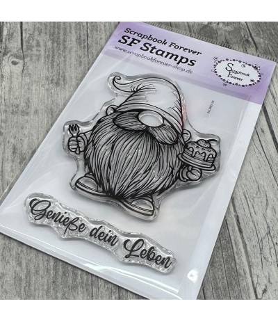 Clear Stamps Wichtel Genieße dein Leben - Scrapbook Forever