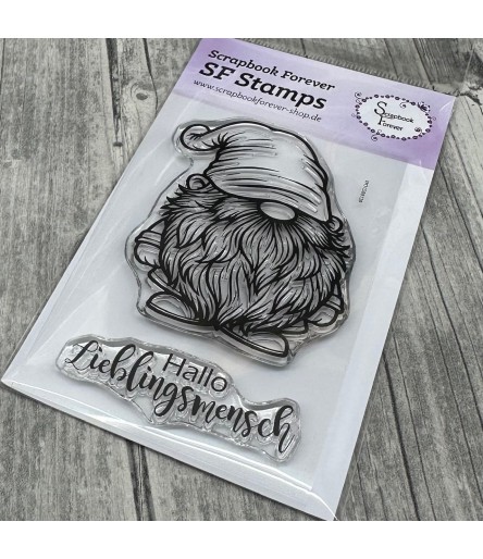 Silikonstempel Clear Stamps Wichtel Genieße dein Leben - Scrapbook Forever