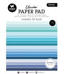 Scrapbooking Papier Paper Pad Shades of Blue A5 - Studio Light