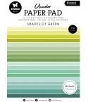 Scrapbooking Paper Pad  Shades of Green A5 - Studio Light