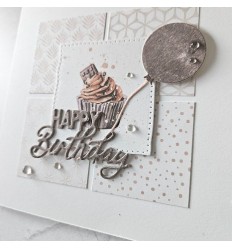 HAPPY Birthday retro cutting dies - Charlie &amp; Paulchen