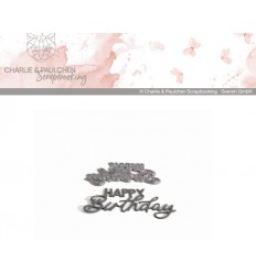 HAPPY Birthday retro cutting dies - Charlie &amp; Paulchen
