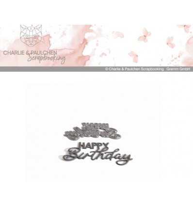 Stanzform HAPPY Birthday retro - Charlie & Paulchen