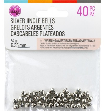 Bells, silver, 40 pcs. 6.35 mm