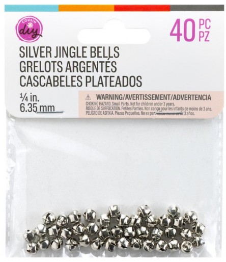 Bells, silver, 40 pcs. 6.35 mm