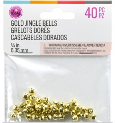 Clochettes, or, 40 pièces, 6,35 mm