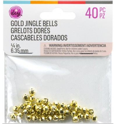Bells, gold, 40 pcs. 6.35 mm