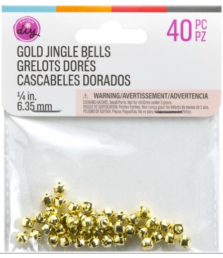 Clochettes, or, 40 pièces, 6,35 mm