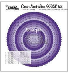 Stanzschablonen Kreise gewellt - Crealies