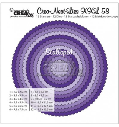 Die cut, scallop circles - Crealies