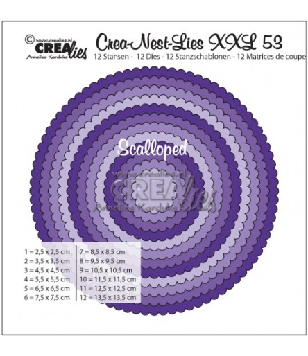 Die cut, scallop circles - Crealies