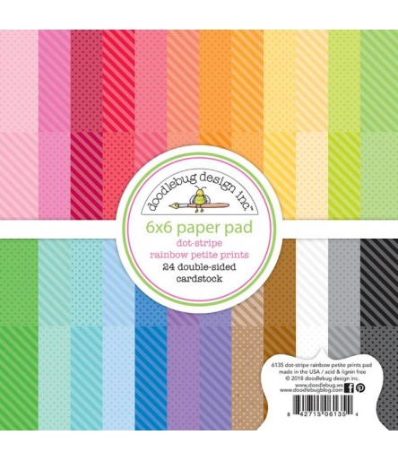 Scrapbook Paper 6x6" | 15x15 cm Dot Stripe