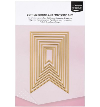 Pochoirs à découper, set de 8 bannières - Vaessen