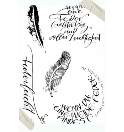 Silikon Stempel Federleichte Sprüche - Creative Depot