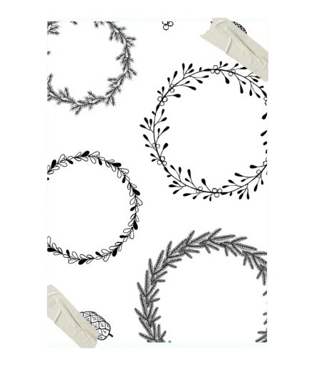 Silikon Stempel Winterkränze 2 - Creative Depot