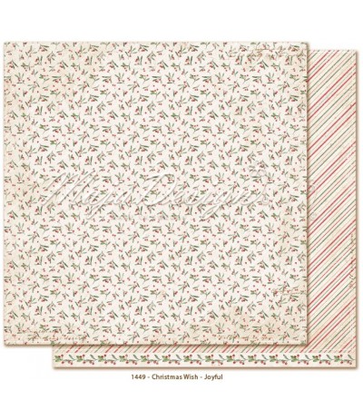 Scrapbooking Papier Christmas Wish - Joyful 12x12" - Maja Design
