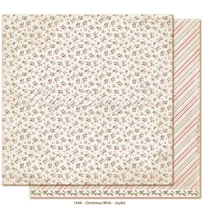 Scrapbooking Papier Christmas Wish - Joyful 12x12" - Maja Design