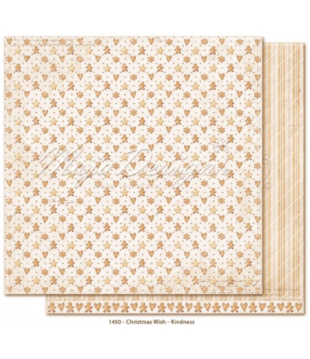 Scrapbooking Paper Christmas Wish - Kindness 12x12" - Maja Design