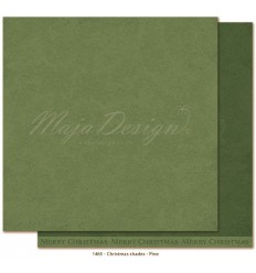 Scrapbooking Paper Christmas shades - Pine 12x12" - Maja Design