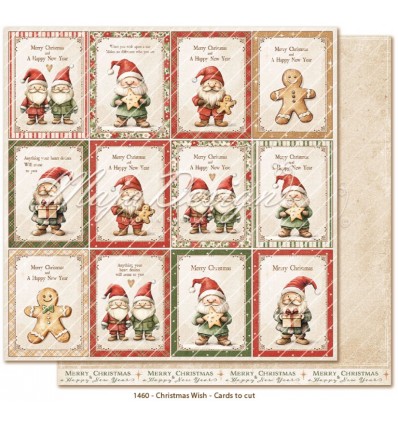Scrapbooking Papier Christmas Wish - Cards to cut - 12x12" - Maja Design