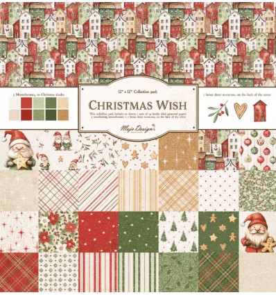 Scrapbooking Papier Christmas Wish 12x12" - Maja Design