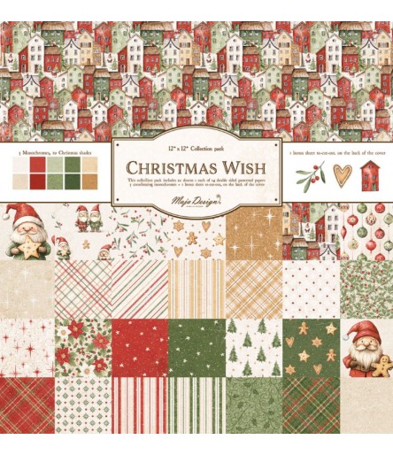 Scrapbooking Papier Christmas Wish 12x12" - Maja Design