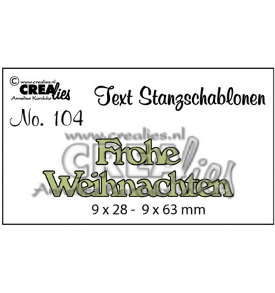 Stanzschablonen Frohe Weihnachten