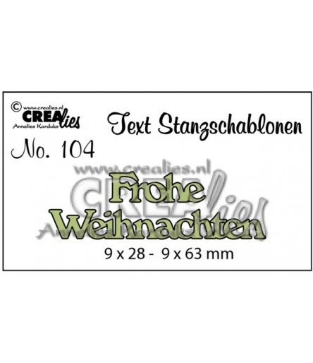 Stanzschablonen Frohe Weihnachten