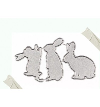 Pochoirs à découper Trio de lapins - Creative Depot