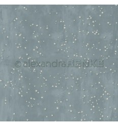 Scrapbooking Papier Sternenzauber Sturmpetrol - Alexandra Renke