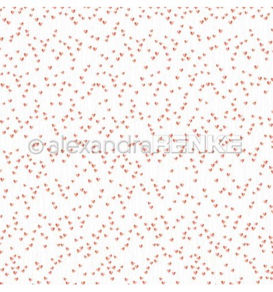 Scrapbooking Papier Feine Herzen am Stiel - Alexandra Renke